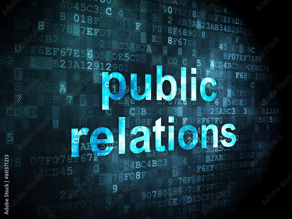 Marketing concept: Public Relations on digital background Marketing concept: Public Relations on digital background