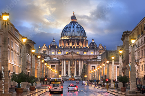 Basilique Saint-pierre de Rome à Noël