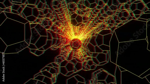 vj, sphere on a black background. 3d, stereoscopic, anaglyph