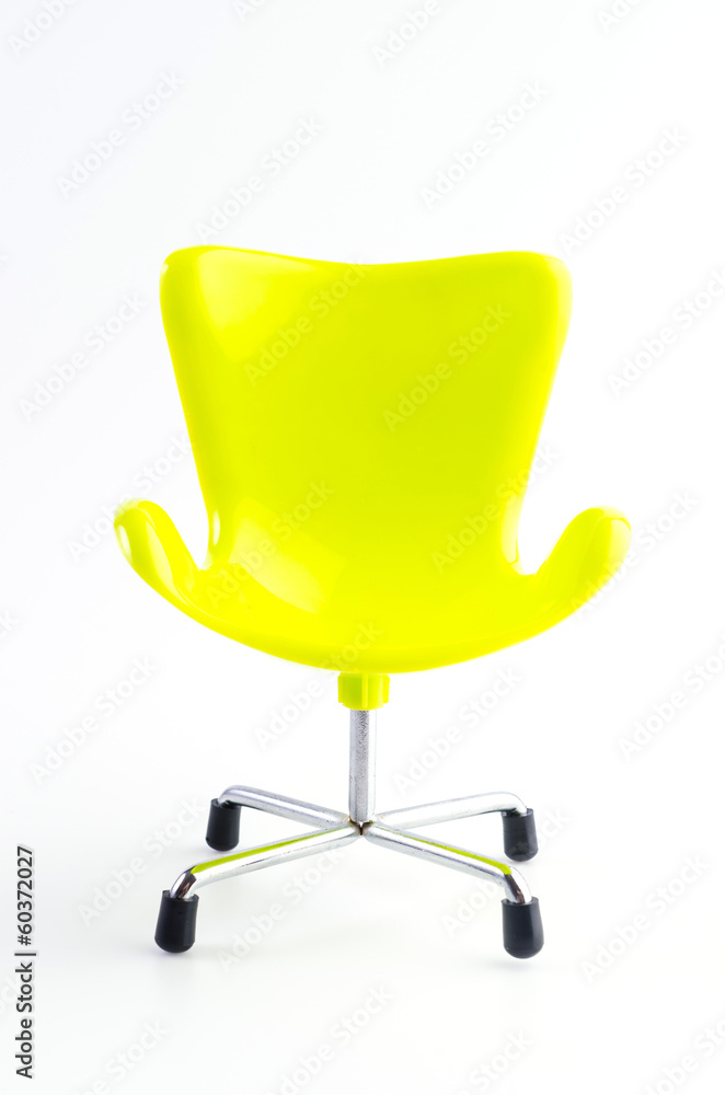 Green chair isolated on white background Green chair isolated on white background