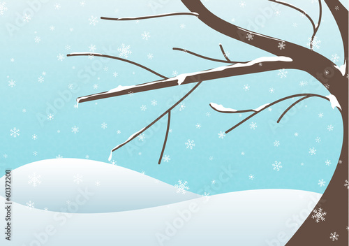 Winter tre illustration