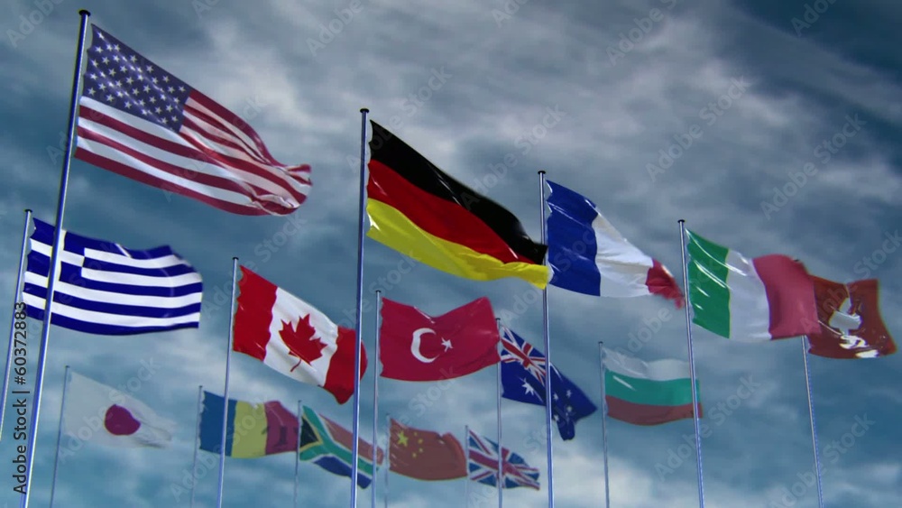Flags of different nations Flags of different nations