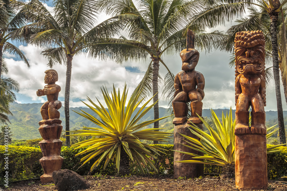 Polynesian Tiki - obrazy, fototapety, plakaty 