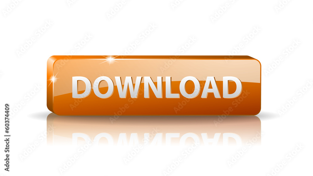 vector 3D orange web button download vector 3D orange web button download