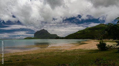 Beach Timelapse At Le Morne, Mauritius photo