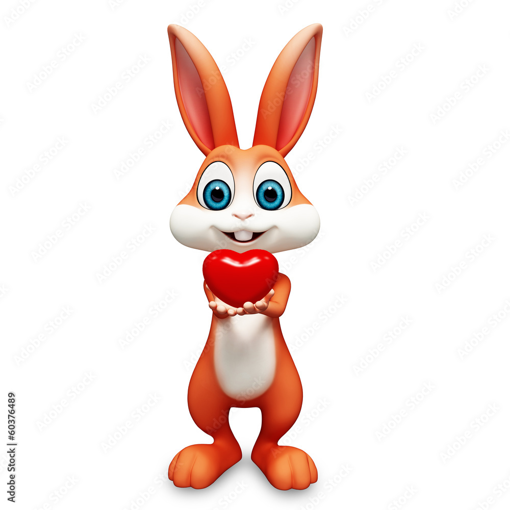Happy bunny with heart
