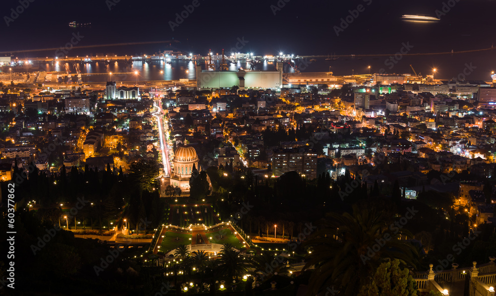 Haifa from Yafe Nof at night