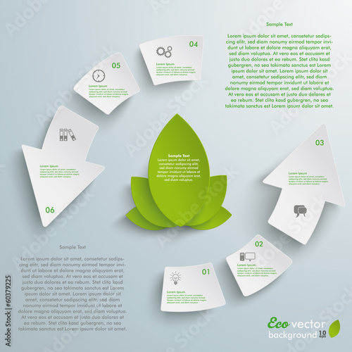 Eco Cycle Infographic Arrows 6 Pieces