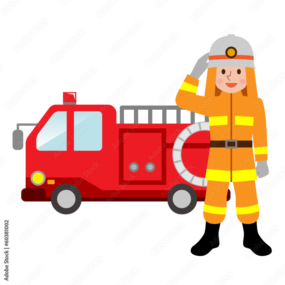 消防車と消防士 Stock イラスト Adobe Stock 消防車と消防士 Stock イラスト Adobe Stock
