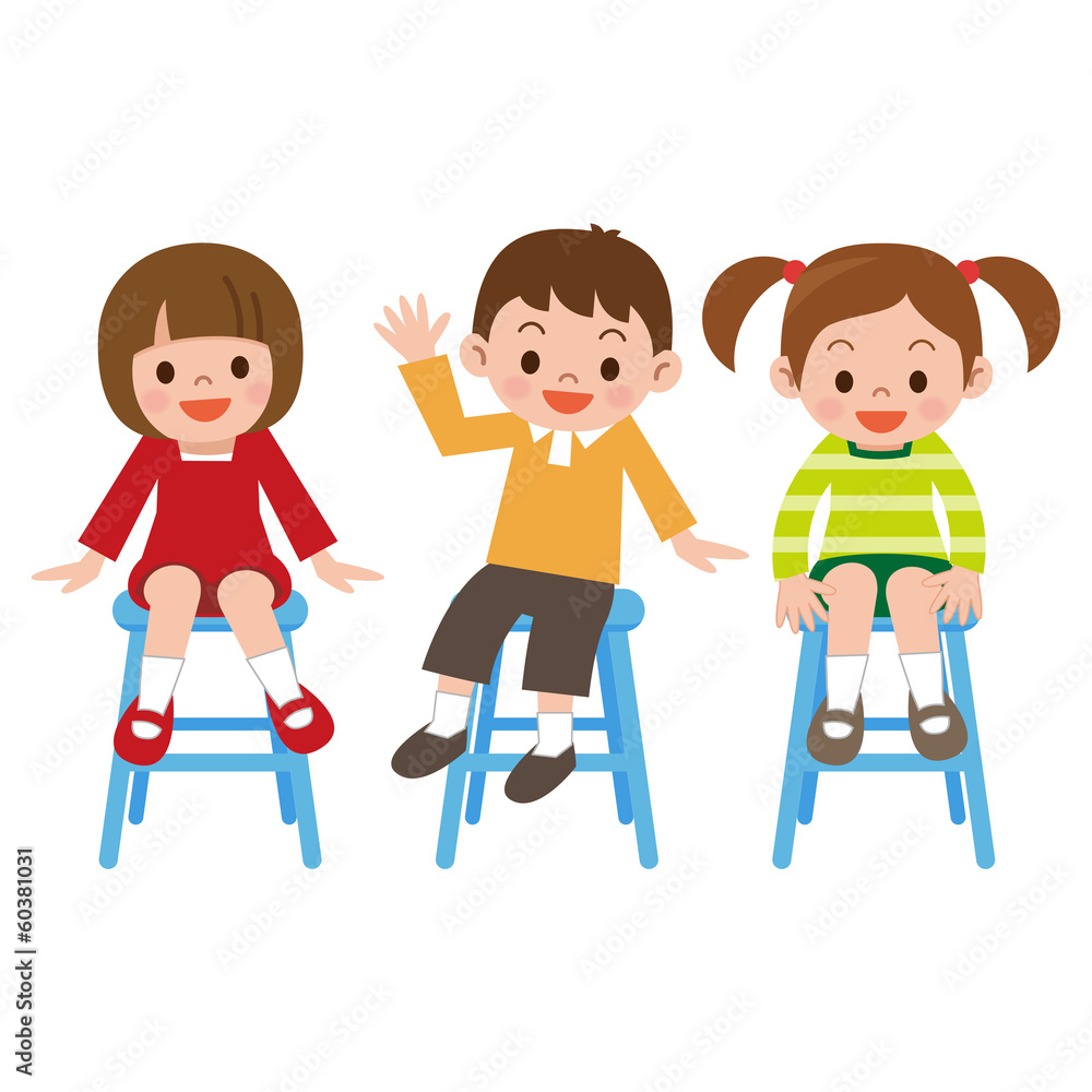 椅子に座る子供達 Stock イラスト Adobe Stock 椅子に座る子供達 Stock イラスト Adobe Stock