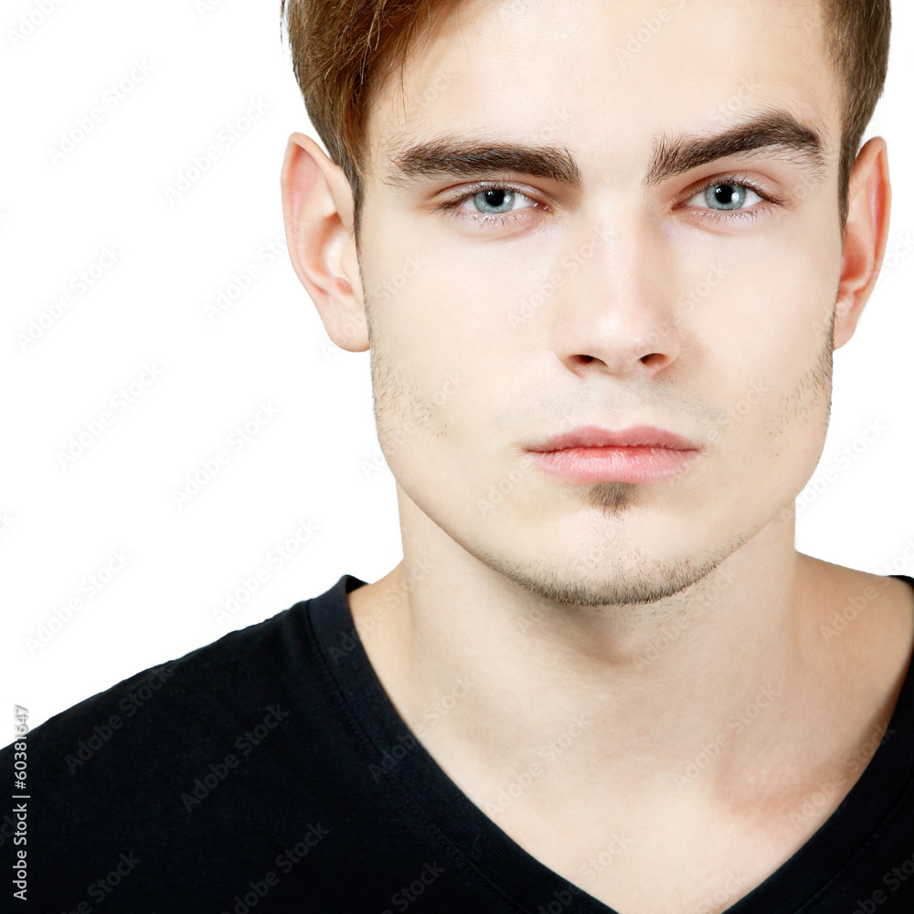 Portrait of handsome young man, sexy guy looking at camera Portrait of handsome young man, sexy guy looking at camera