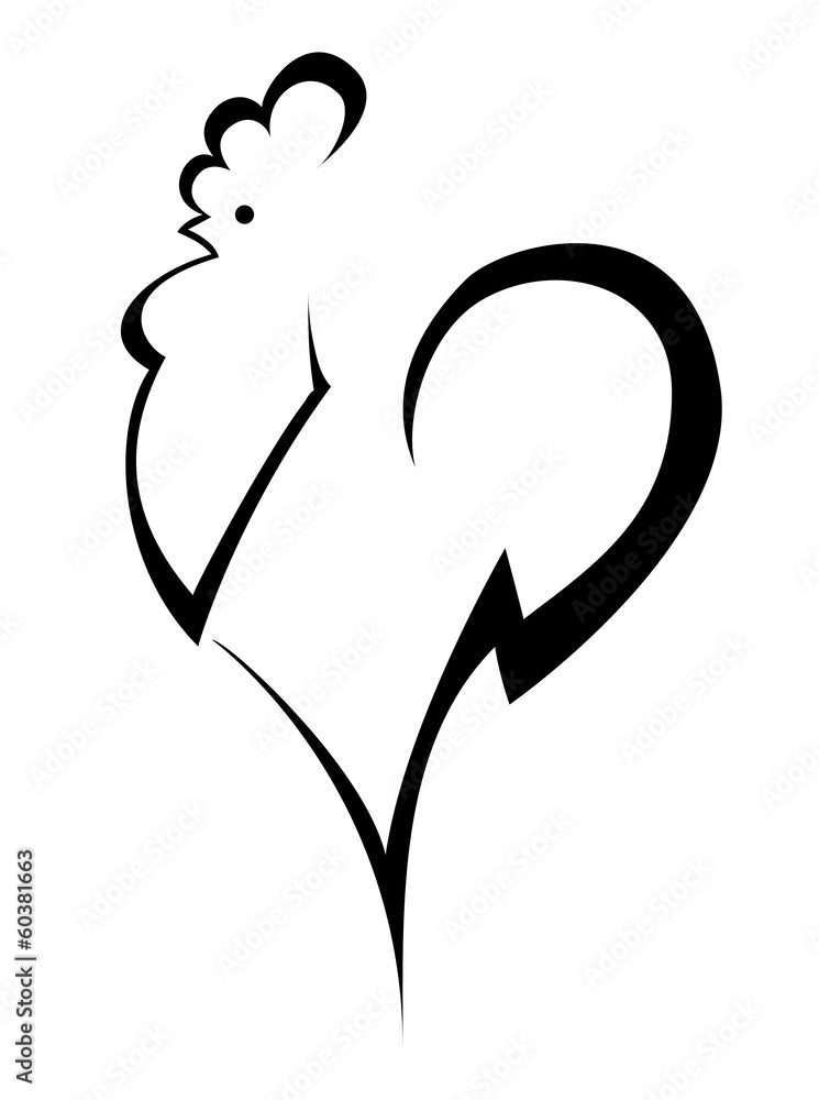 Obraz premium stylized cock