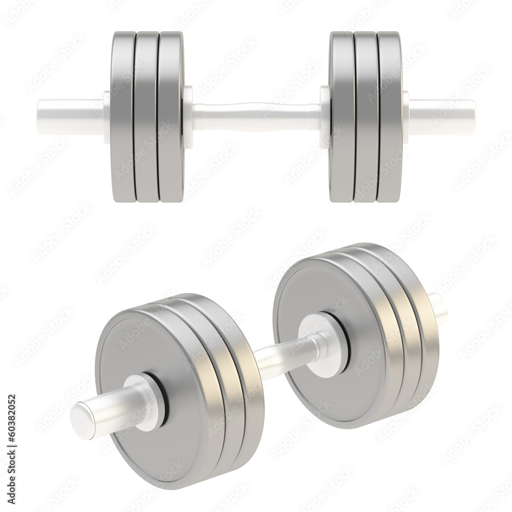 Obraz premium Adjustable metal dumbbell isolated