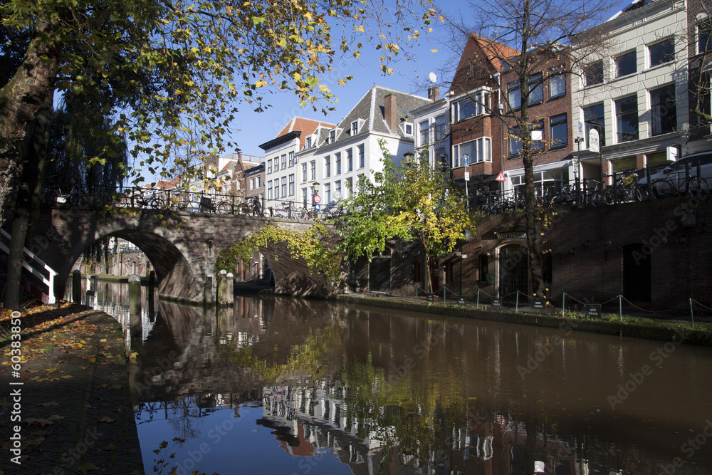The Oudegracht (old canal) in Utrecht,