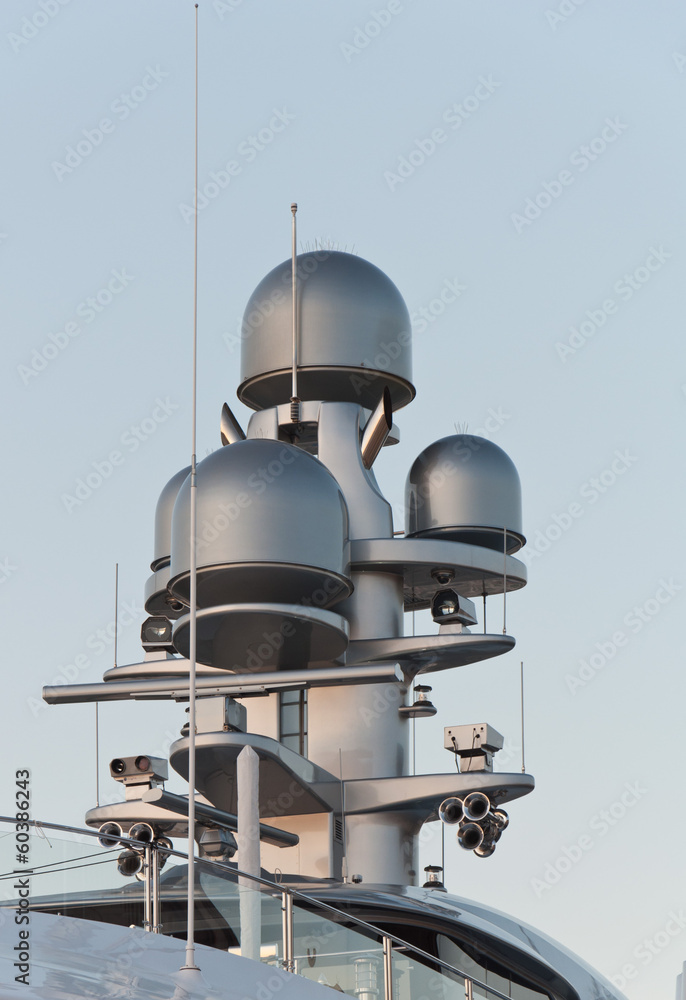 Close details of radar navigation system