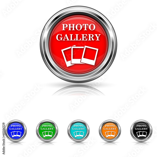 Photo gallery icon - vector set