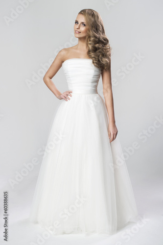 Beauty young woman in wedding dress