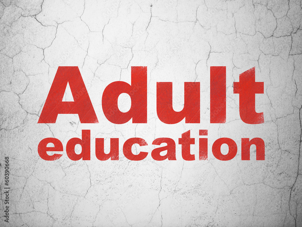 Education concept: Adult Education on wall background Education concept: Adult Education on wall background