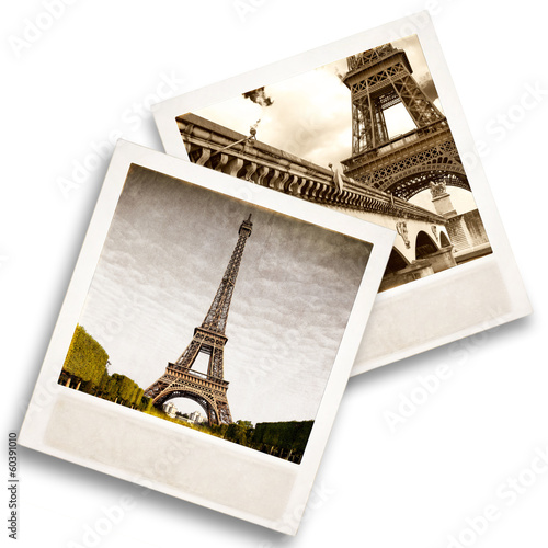 Fototapeta Polaroid Tour Eiffel vintage