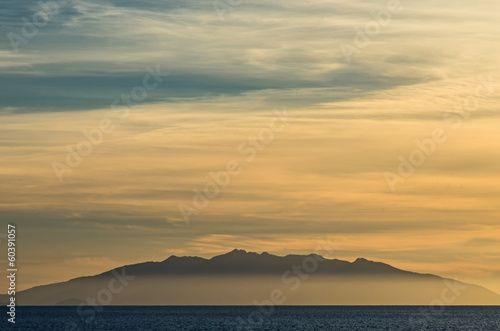 Elba island on sunset