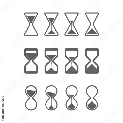 Hourglass, sandglass icons