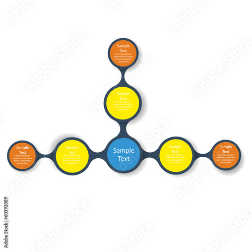 colorful round diagram infographics for presentations photo