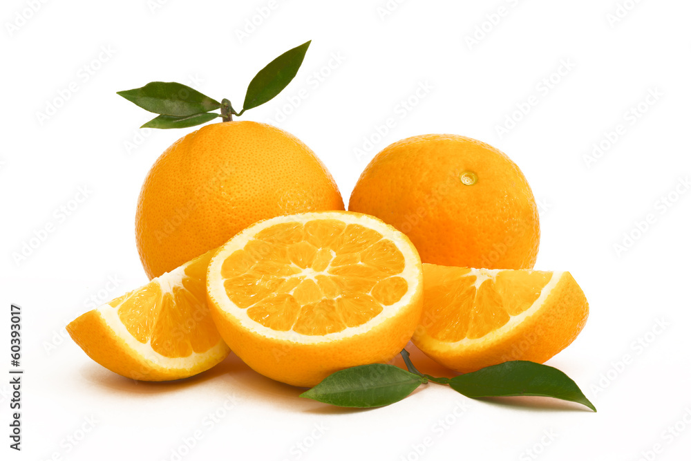 Oranges Isolated On White Background Oranges Isolated On White Background