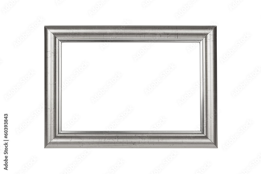 Silver frame isolated on white background with clipping path Silver frame isolated on white background with clipping path