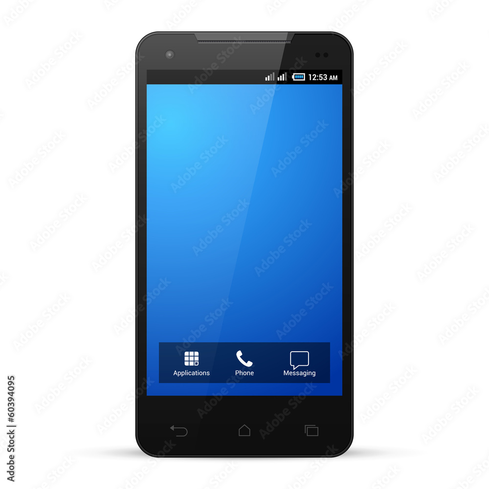 Black Smartphone Template Display Screen Black Smartphone Template Display Screen