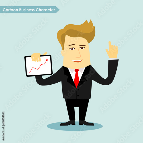 Cartoon business character vector illustration