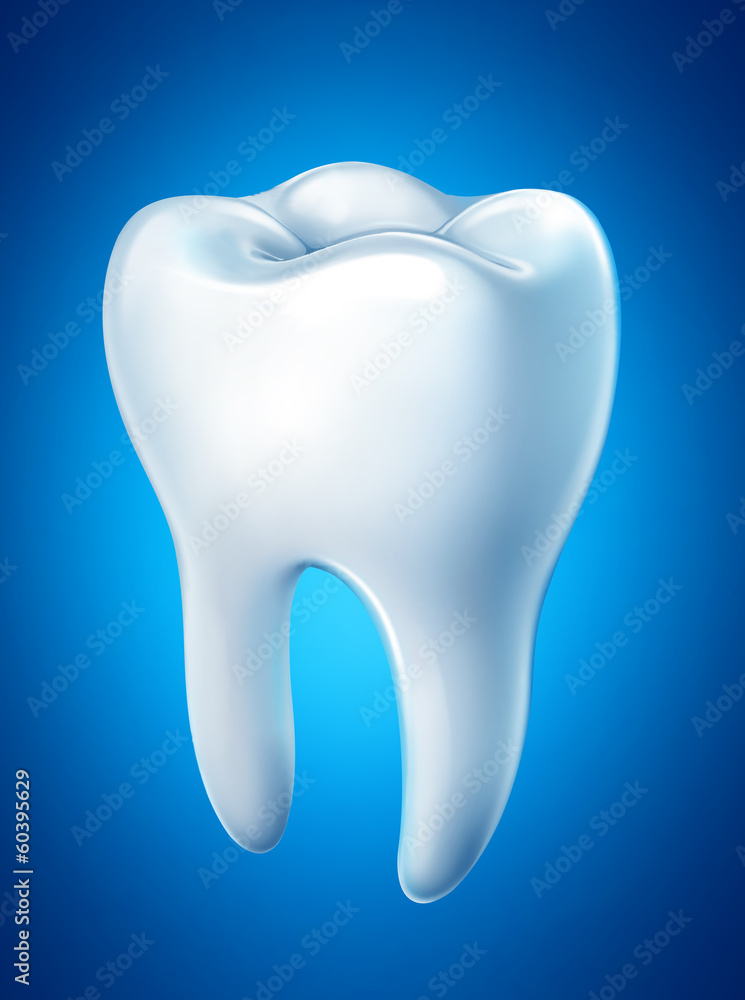 Tooth on a blue background. Vector Tooth on a blue background. Vector