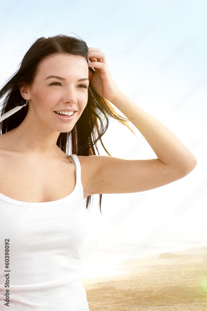 Attractive girl on the beach