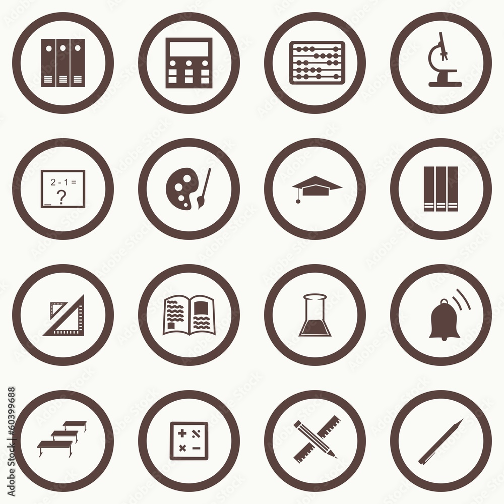 Vector seamless pattern with education icons - abstract Vector seamless pattern with education icons - abstract