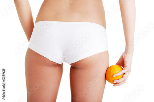 Cellulite woman weight loss control concept