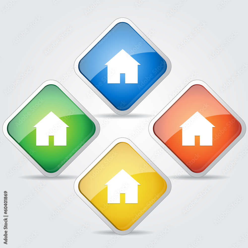 Home Vector Icon Button Home Vector Icon Button