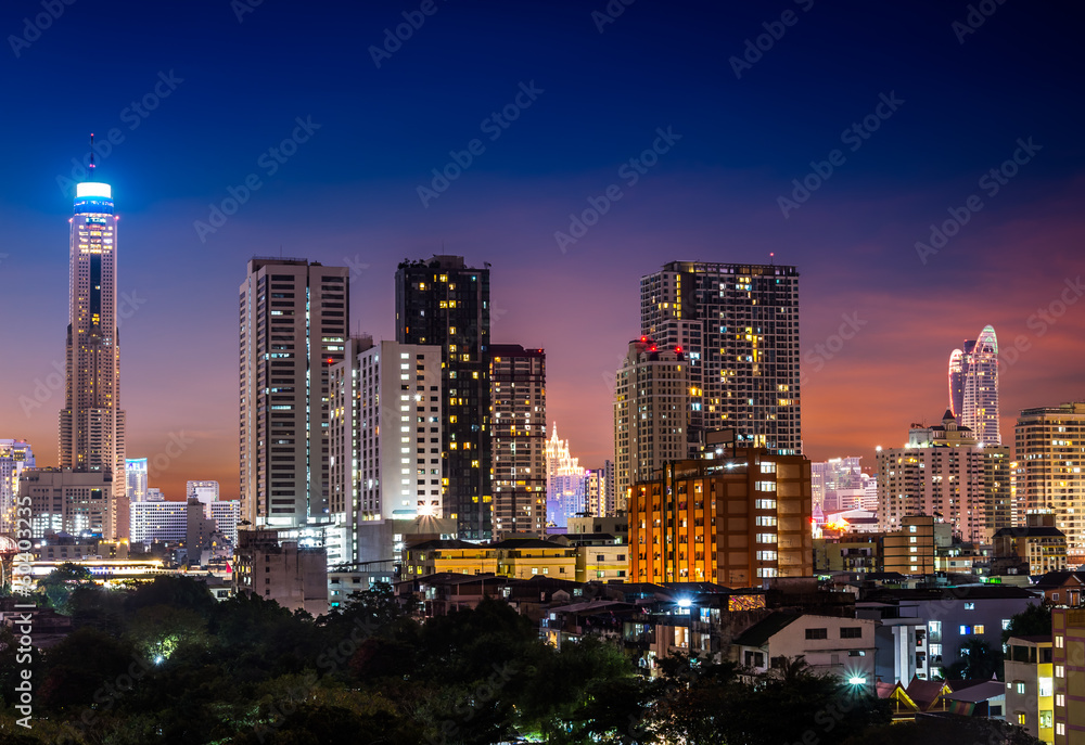 Fototapeta premium Night scene cityscape