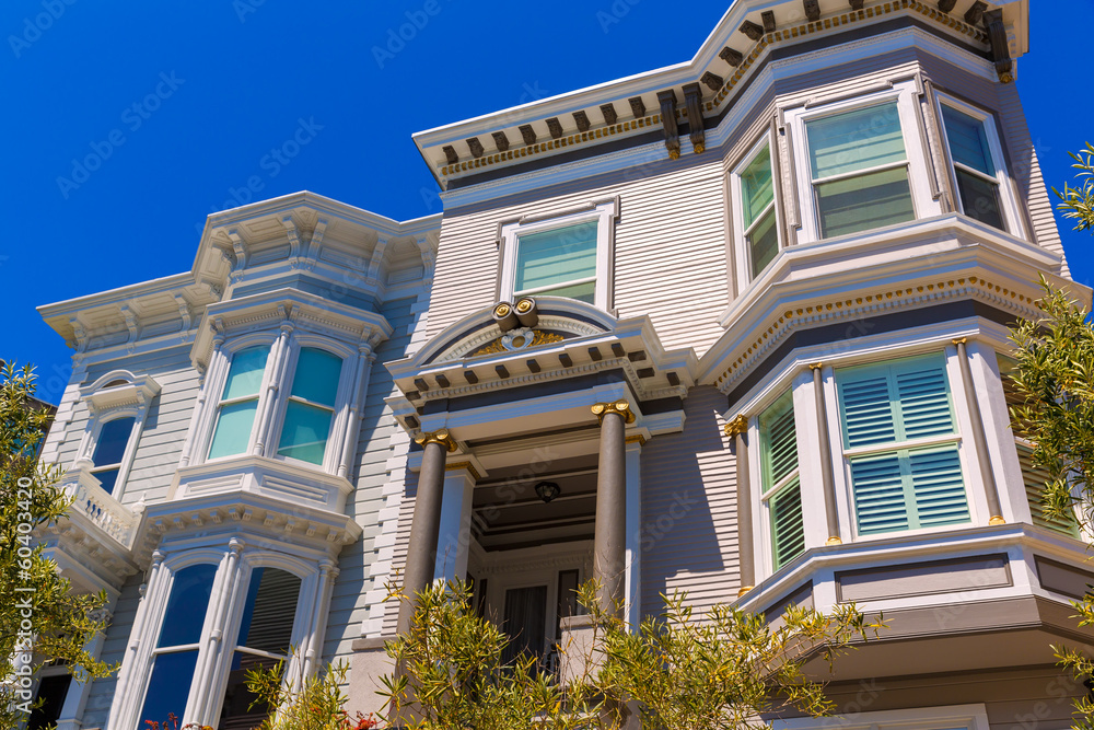 San Francisco Victorian houses in Pacific Heights California San Francisco Victorian houses in Pacific Heights California