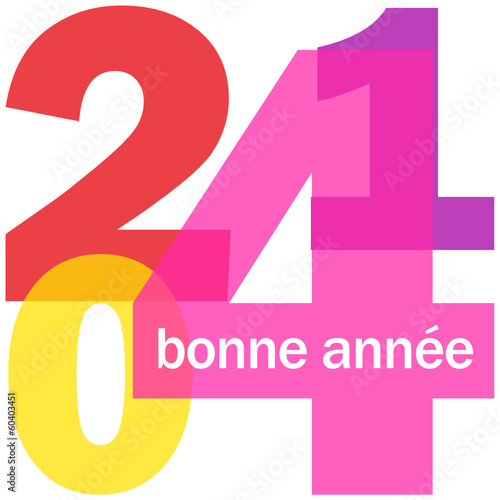 Carte "BONNE ANNEE 2014" (nouvel an année meilleurs vœux fête)