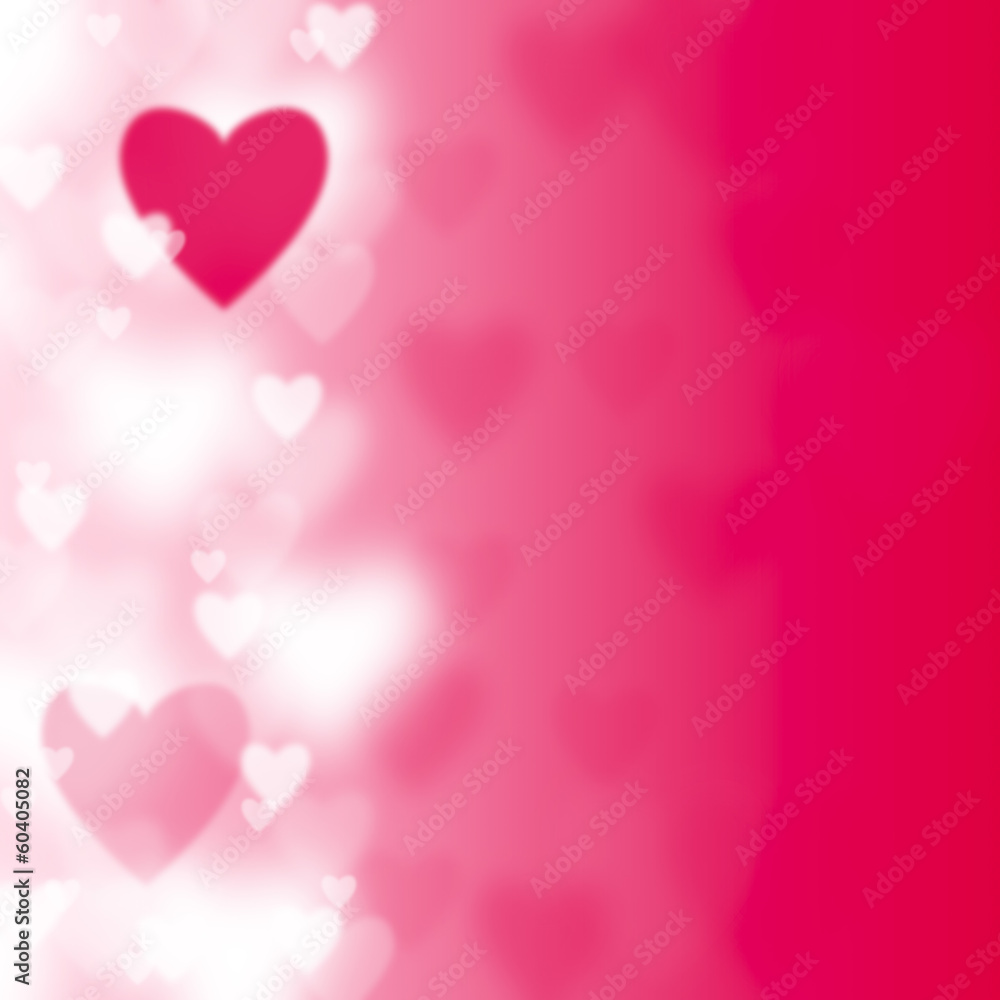 Pink Love Hearts Background Border