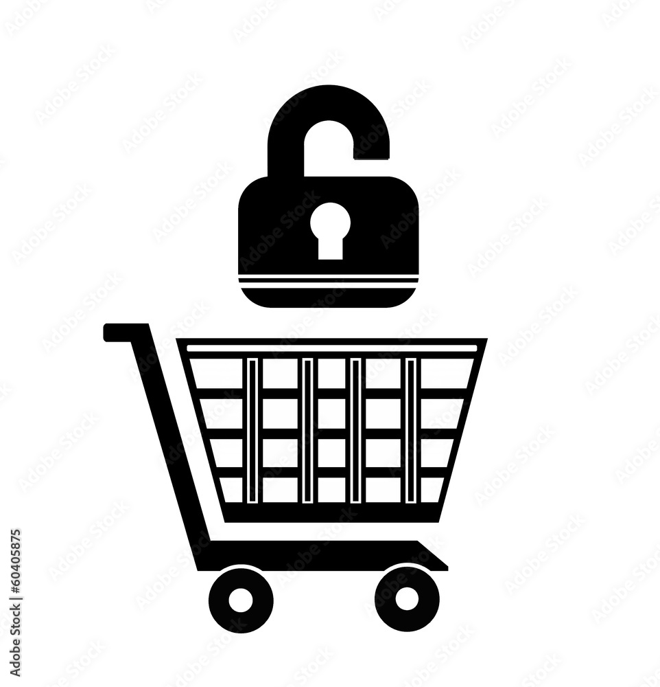 Cadenas dans un caddie Cadenas dans un caddie