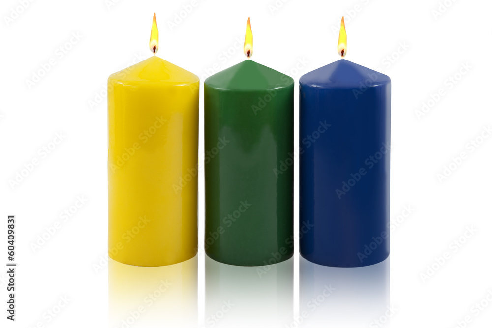 Candles decorative isolated on a white background Candles decorative isolated on a white background