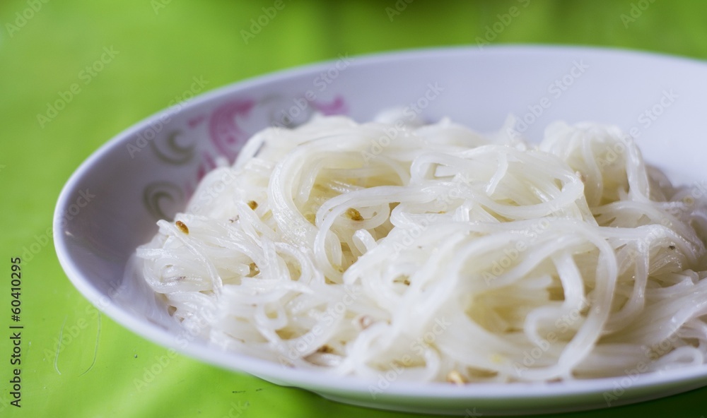 Noodles with Garlic menu stock photo Noodles with Garlic menu stock photo