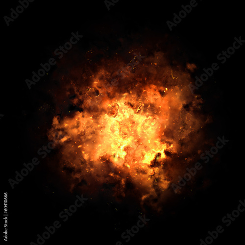 Fiery Exploding Burst