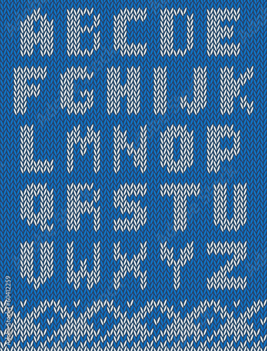 Knitted style alphabet