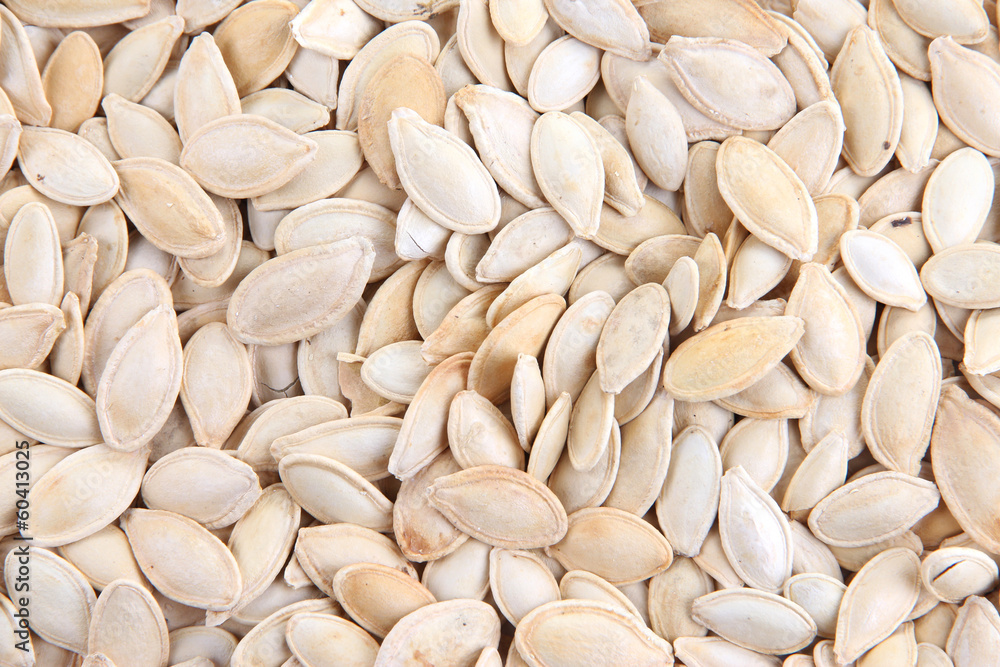 Fototapeta premium Pumpkin seeds close up