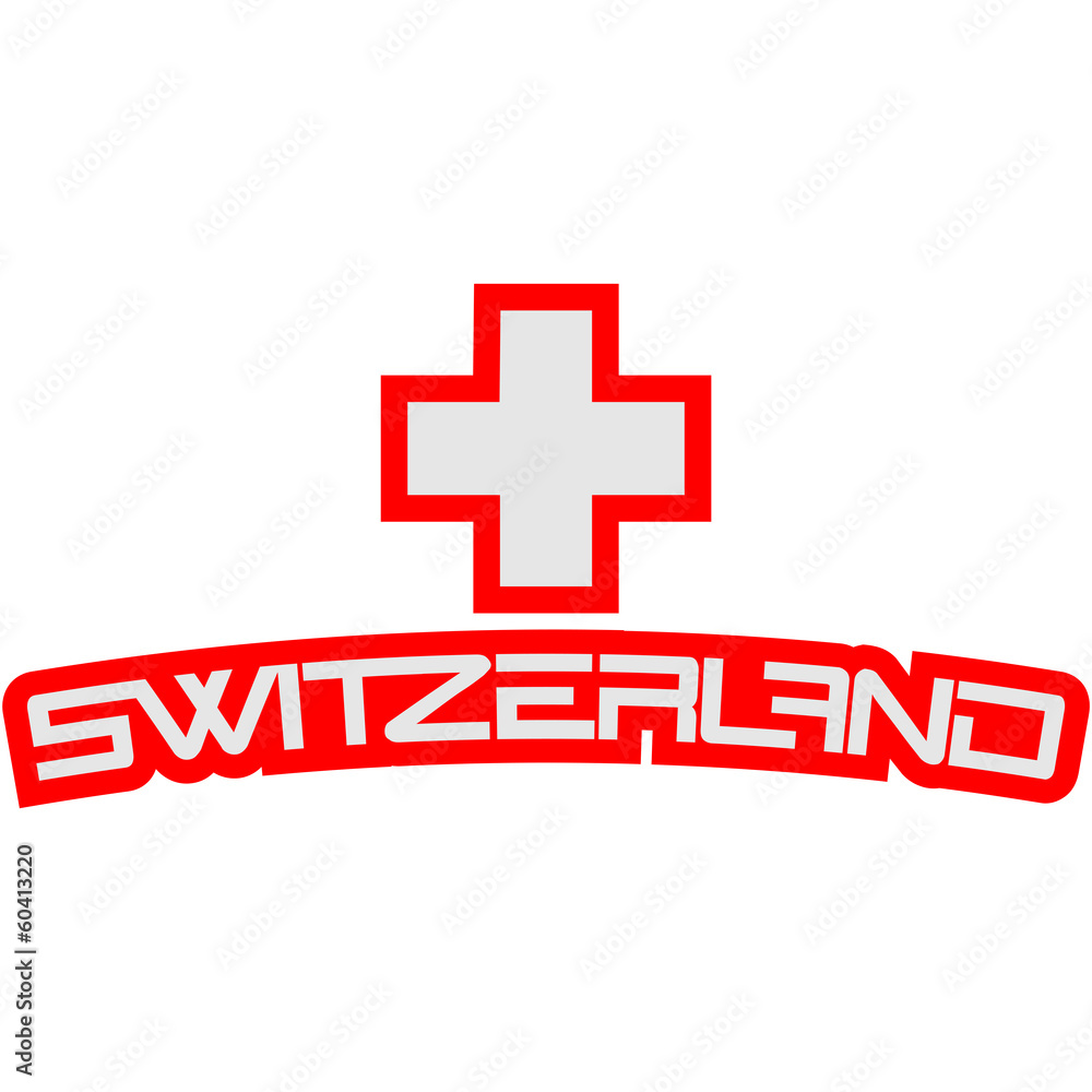 Obraz premium Cool Switzerland Cross Design