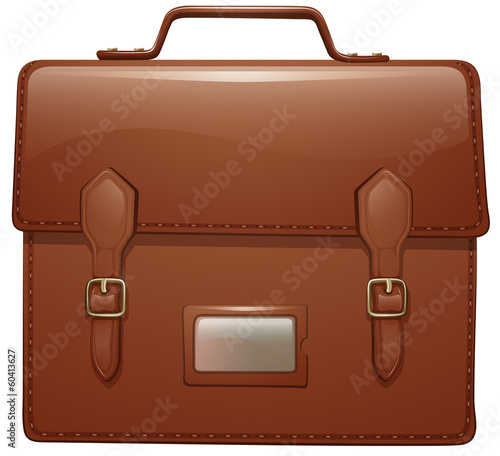 A brown leather bag photo