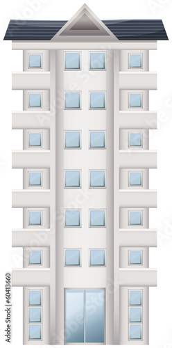 A tall condominium