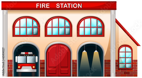 A fire station building