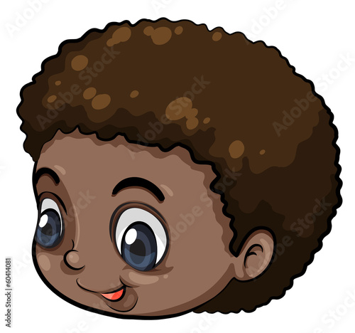 A head of a Black young man